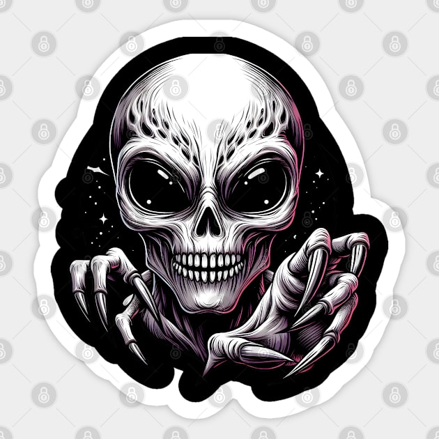 Cosmic Entity - Alien Invasion Sticker by MakerMind8.2